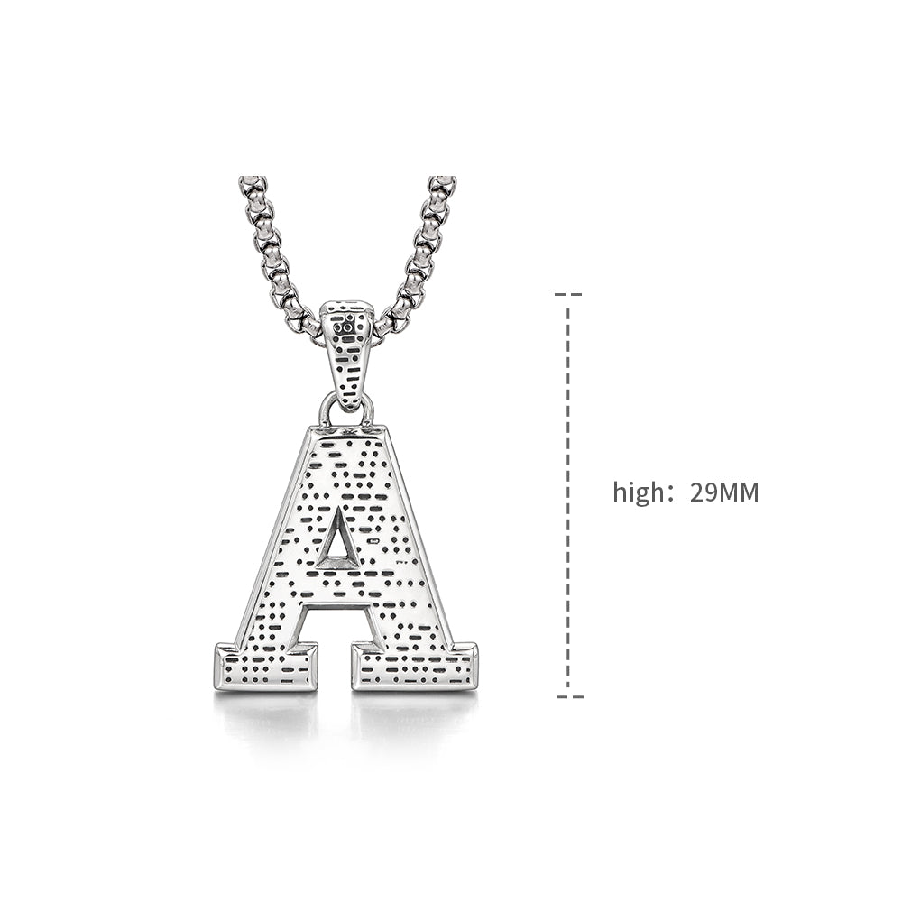 Sterling Silver High Street Hip Hop Character Letter Pendants