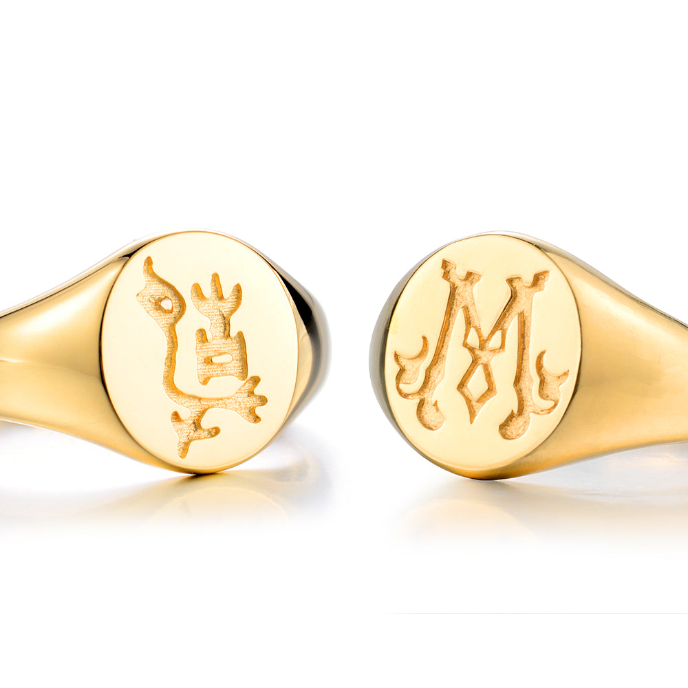 Sterling Silver Signet Men's Custom Rings