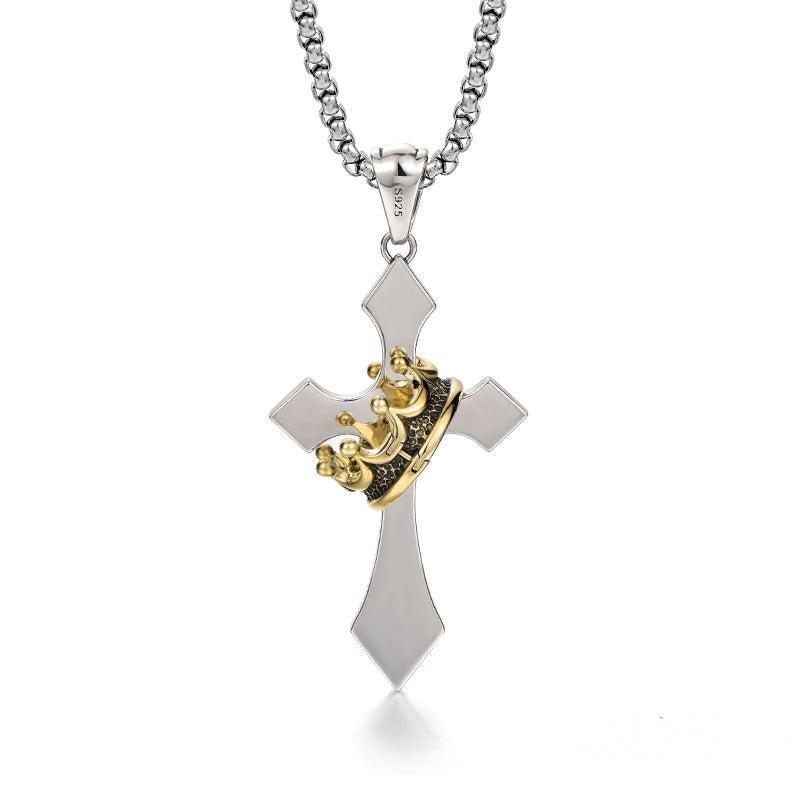 Crown Cross Sterling Silver High Street Pendants