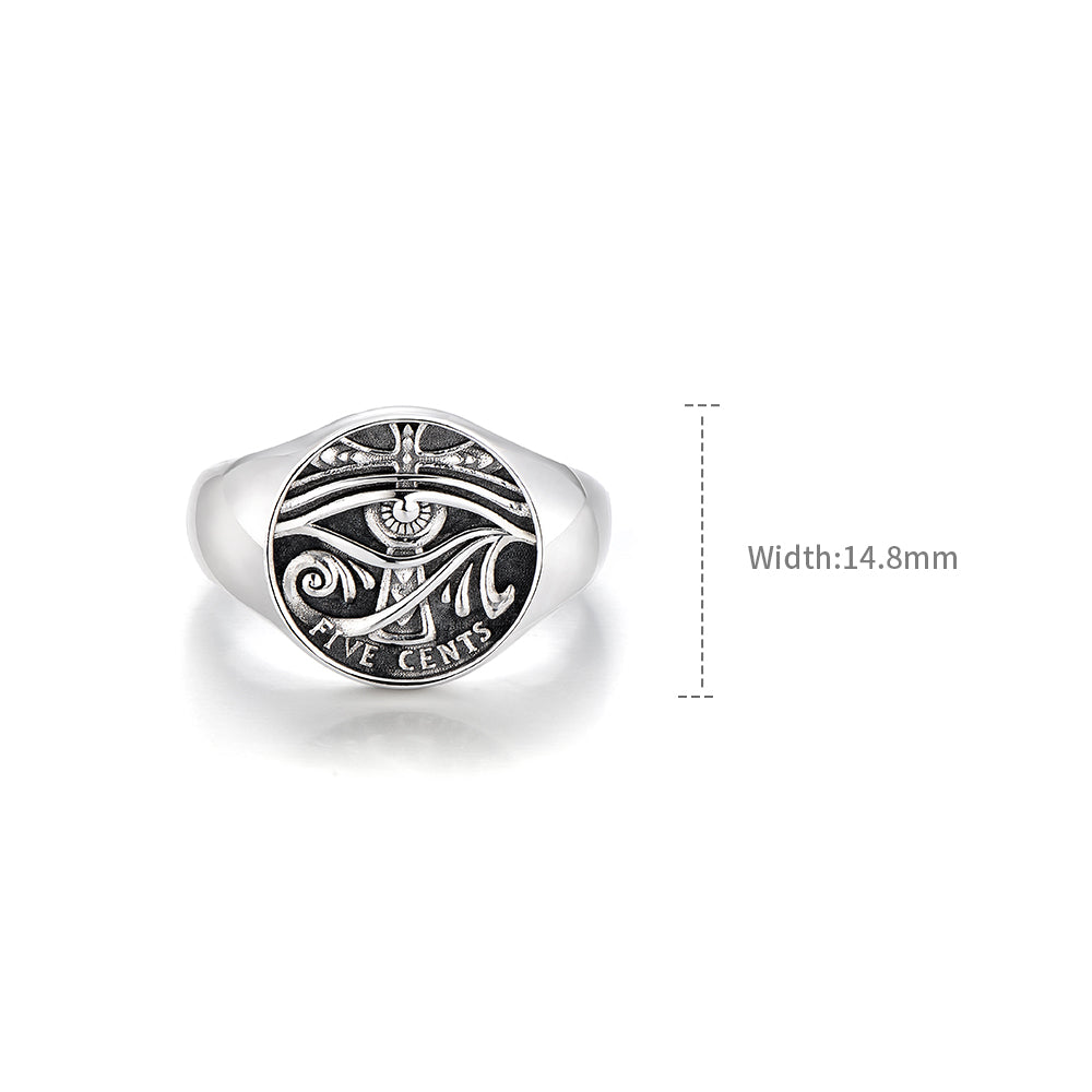 Horus Eye Of God Sterling Silver Rings