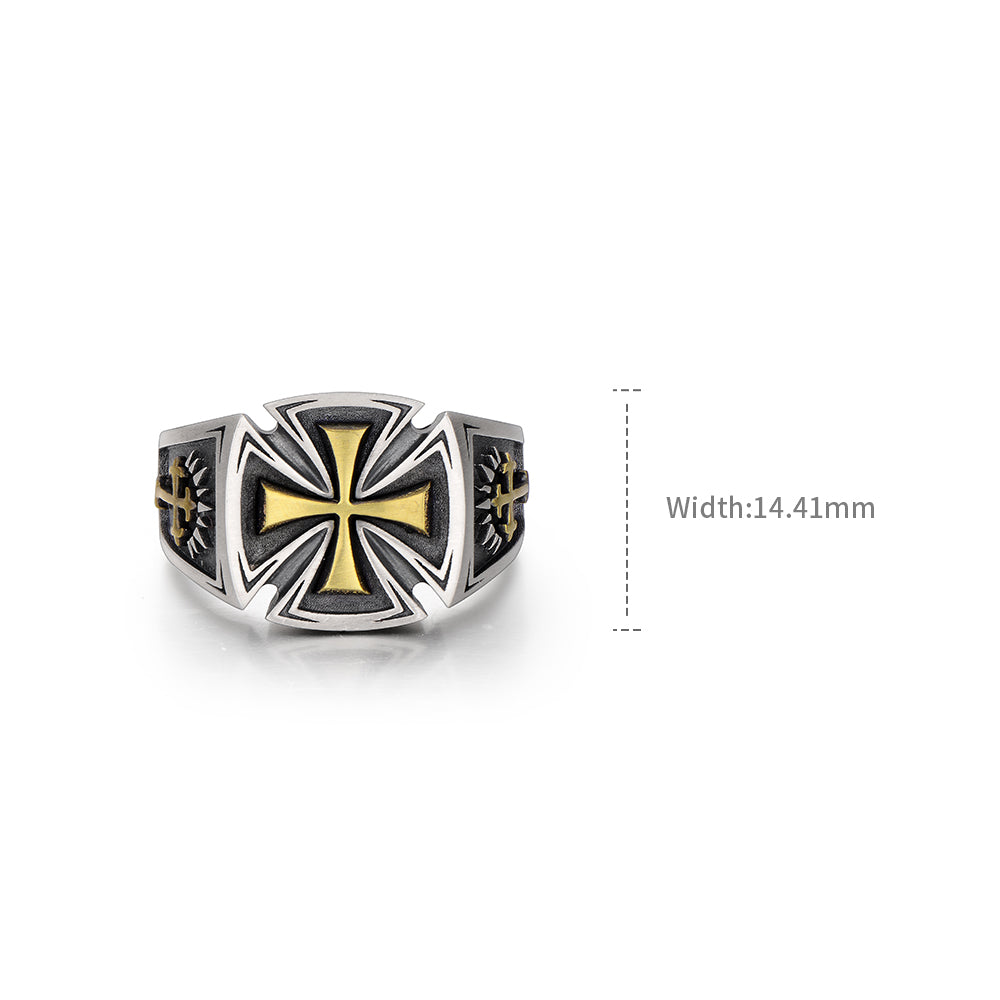 Vintage High Street Cross Sterling Silver Rings