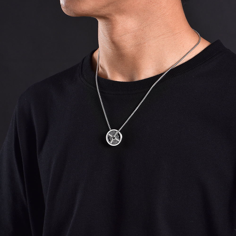 Vintage Barbell Sterling Silver Pendants