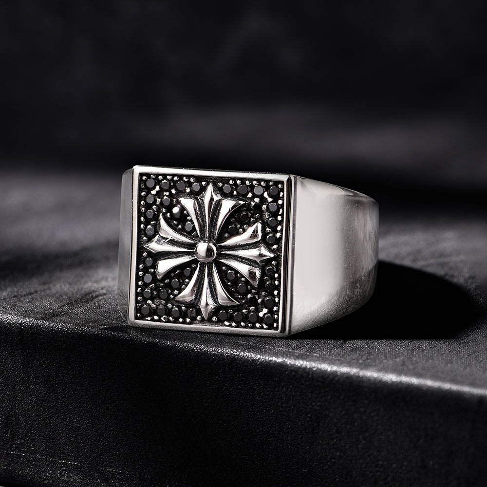 Cross Sterling Silver Rings