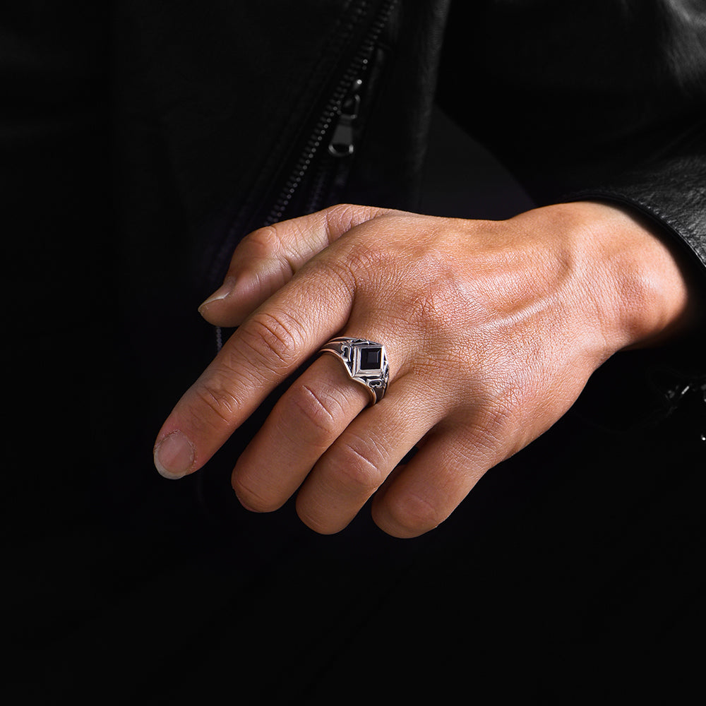 Sterling Silver Onyx Rings