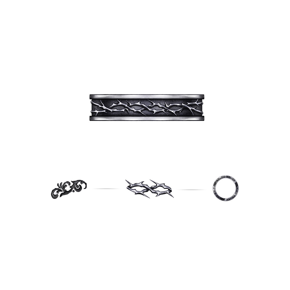 Sterling Silver Thorn Rings