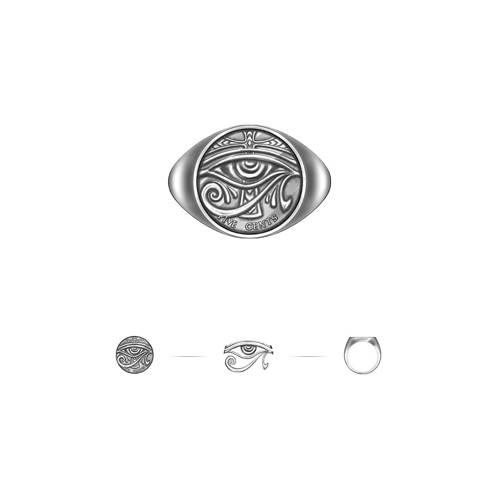 Horus Eye Of God Sterling Silver Rings