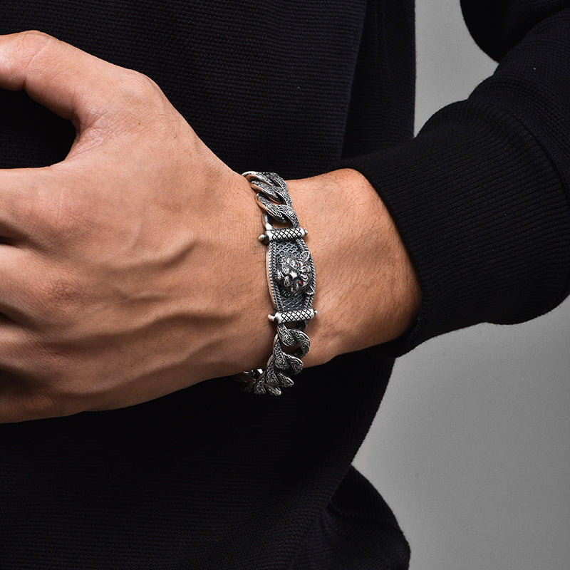 Lion Sterling Silver Bracelets