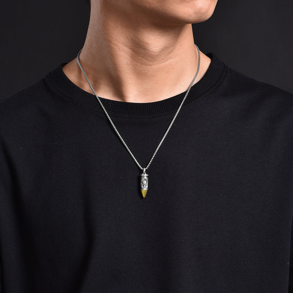 Skull Bullet Sterling Silver Pendants
