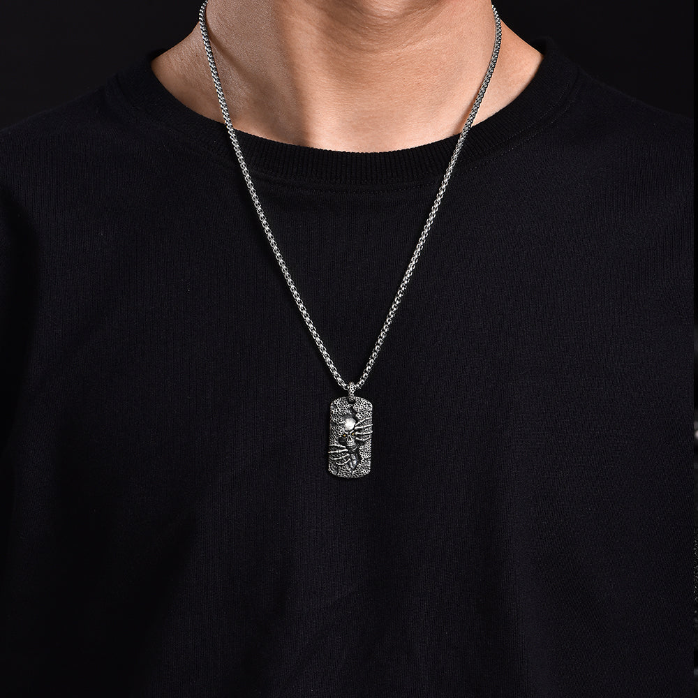 Skull Sterling Silver Necklace Hip Hop Pendants