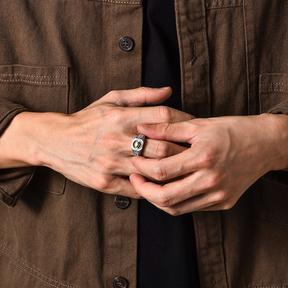 Men's Ins Tide High Street Retro Skull Sterling Silver Rings