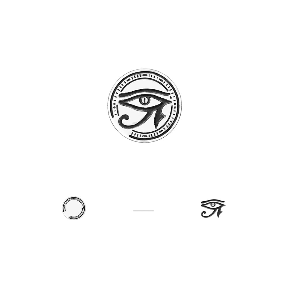 Eye Of Horus Sterling Silver Stud Earrings