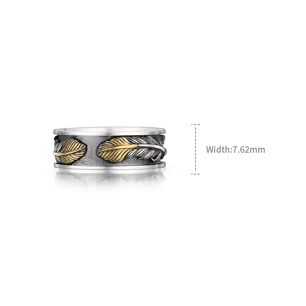 Feather Vintage Sterling Silver Rings
