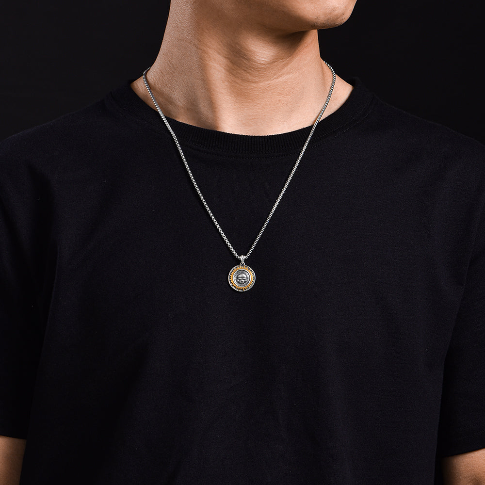 Skull Sterling Silver Necklace Hip Hop Pendants