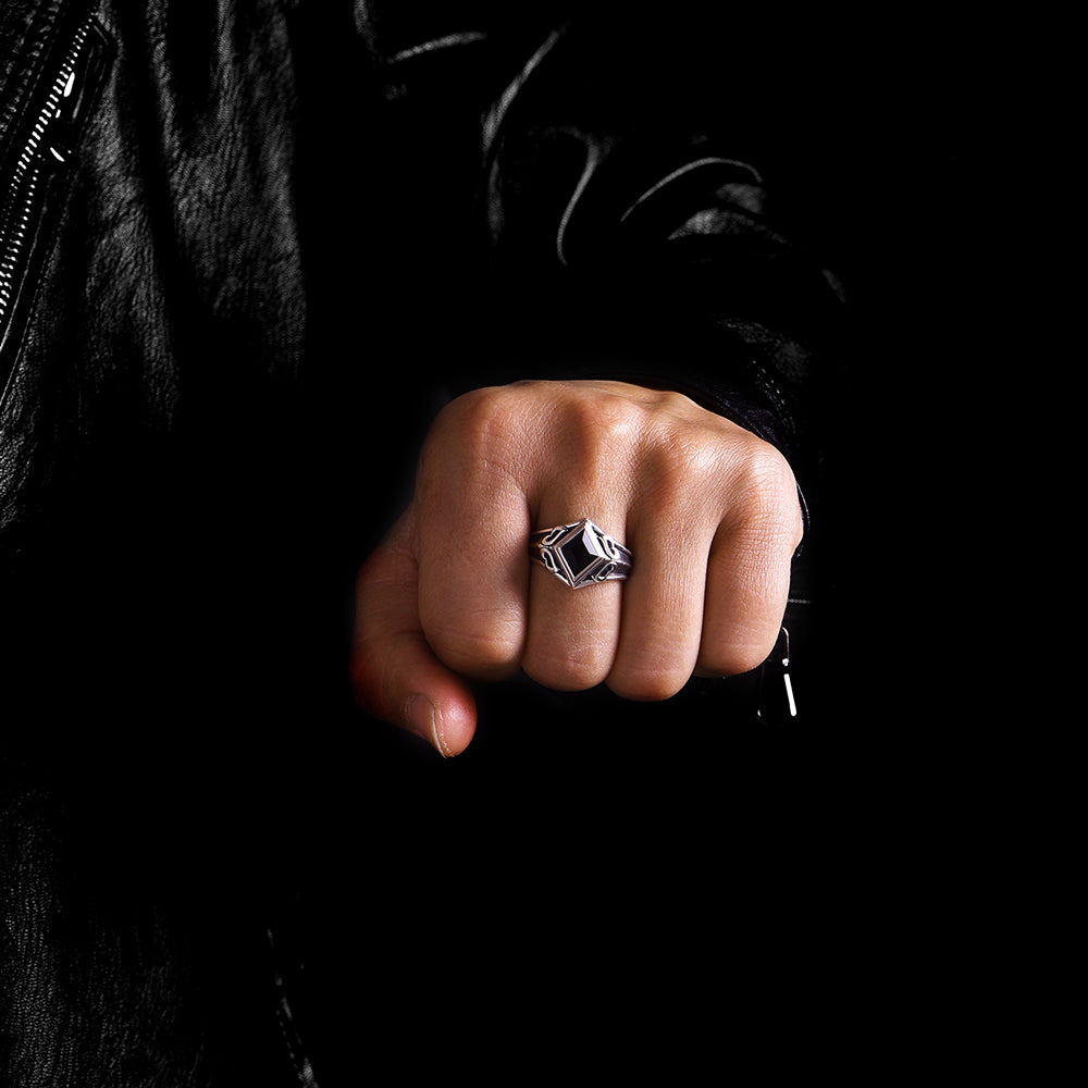 Sterling Silver Onyx Rings