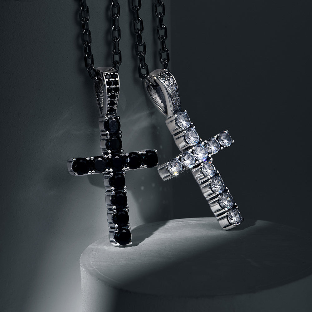 Sterling Silver Cross Couple Pendants