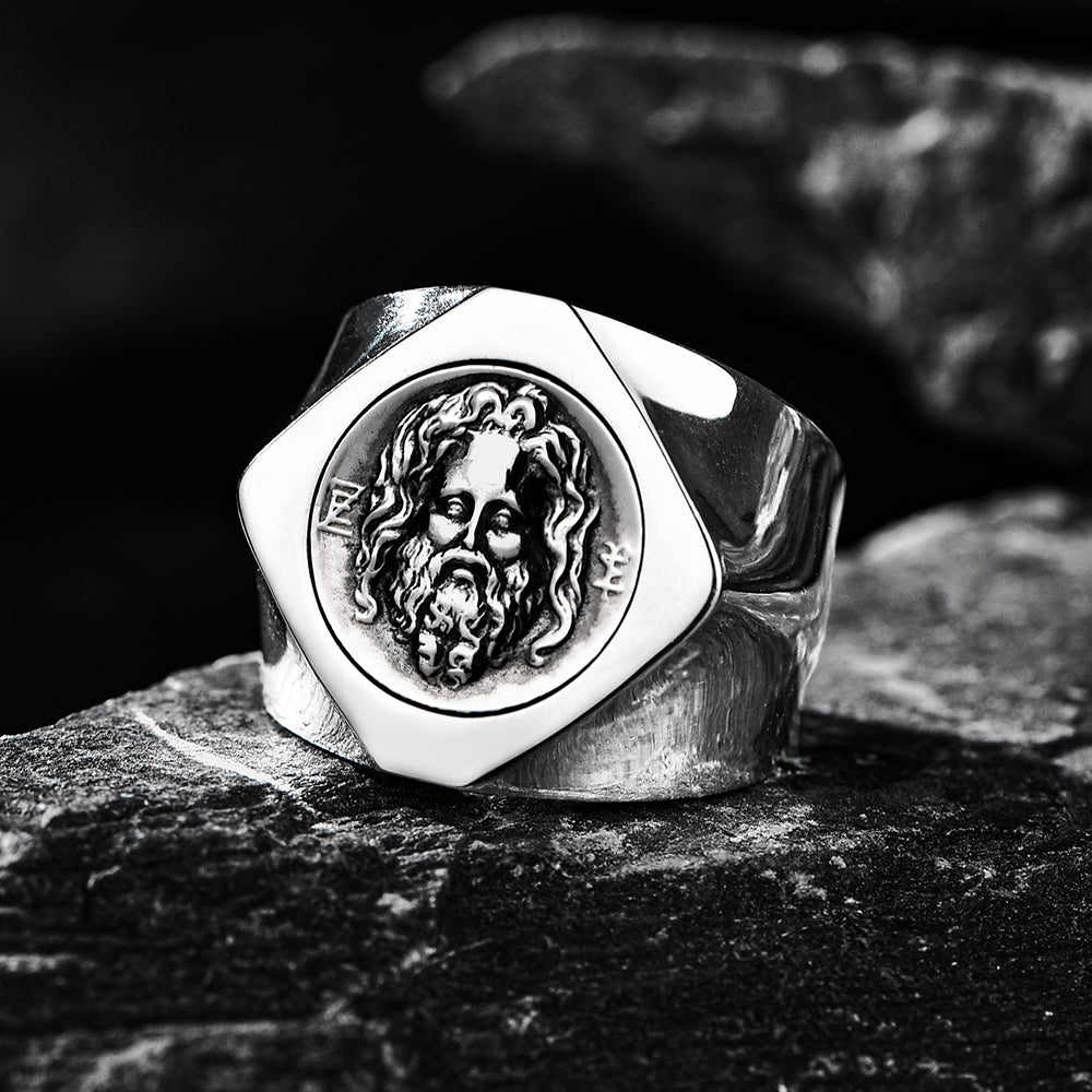Sterling Silver Poseidon Vintage Rings