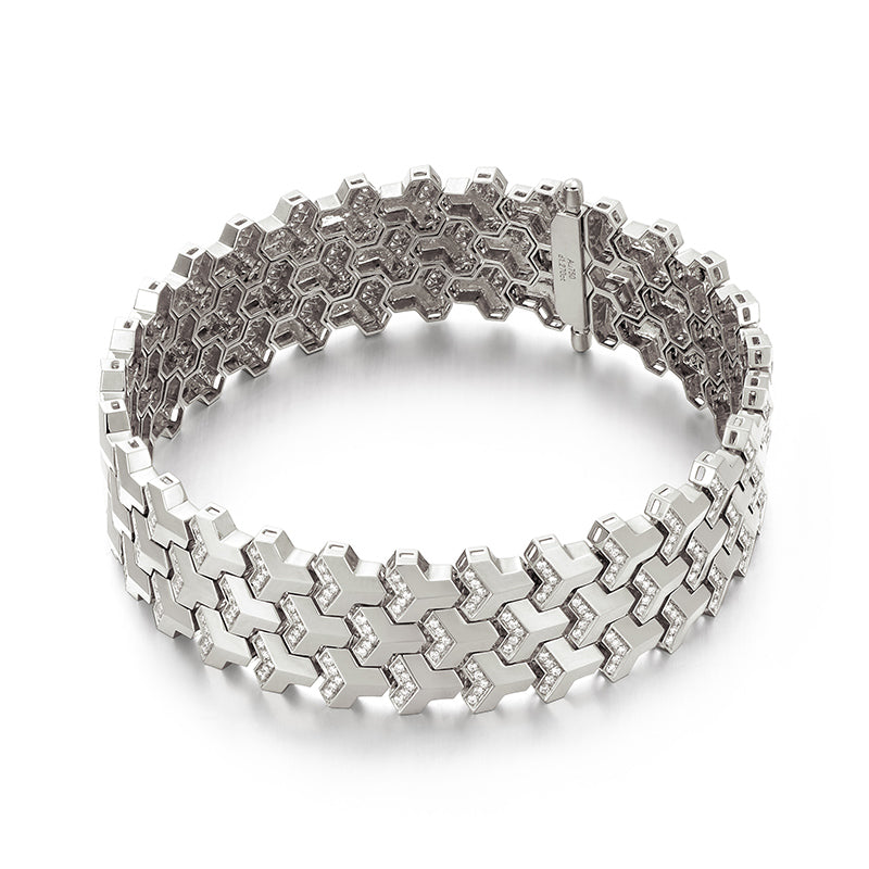 18K Gold Diamond Jewelry Custom Armor Bracelets