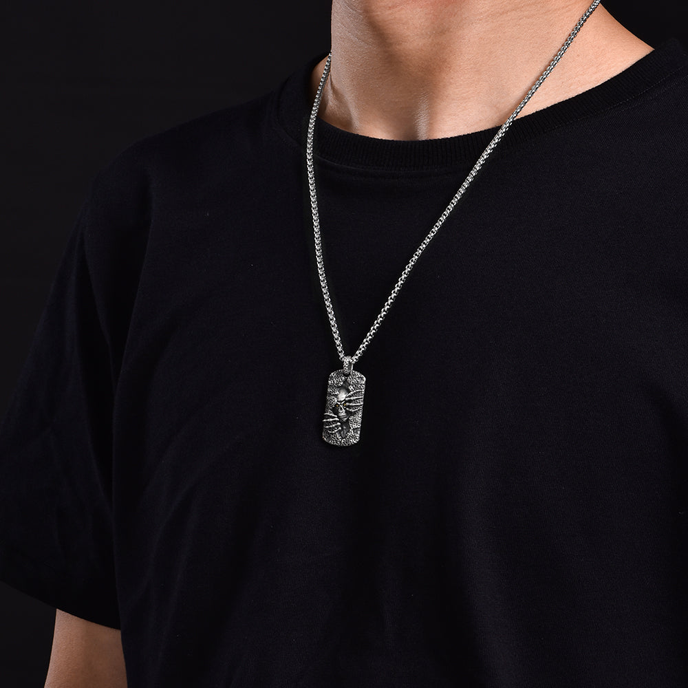 Skull Sterling Silver Necklace Hip Hop Pendants