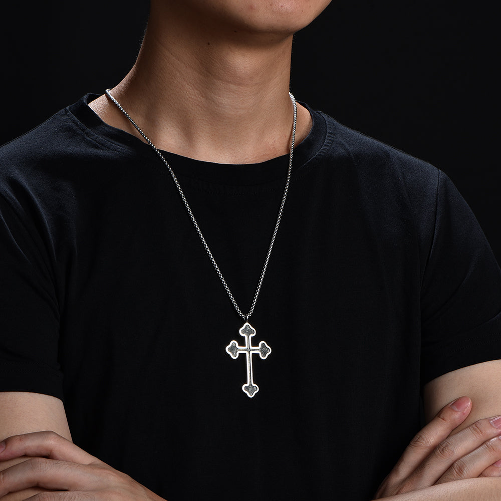 Sterling Silver Cross Necklace Simple Pendants