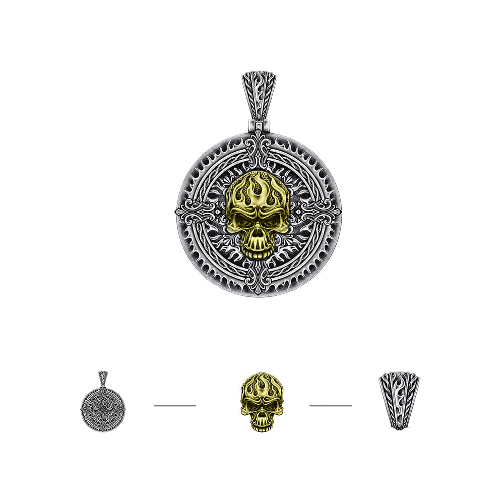 Skull Sterling Silver Necklace Pendants