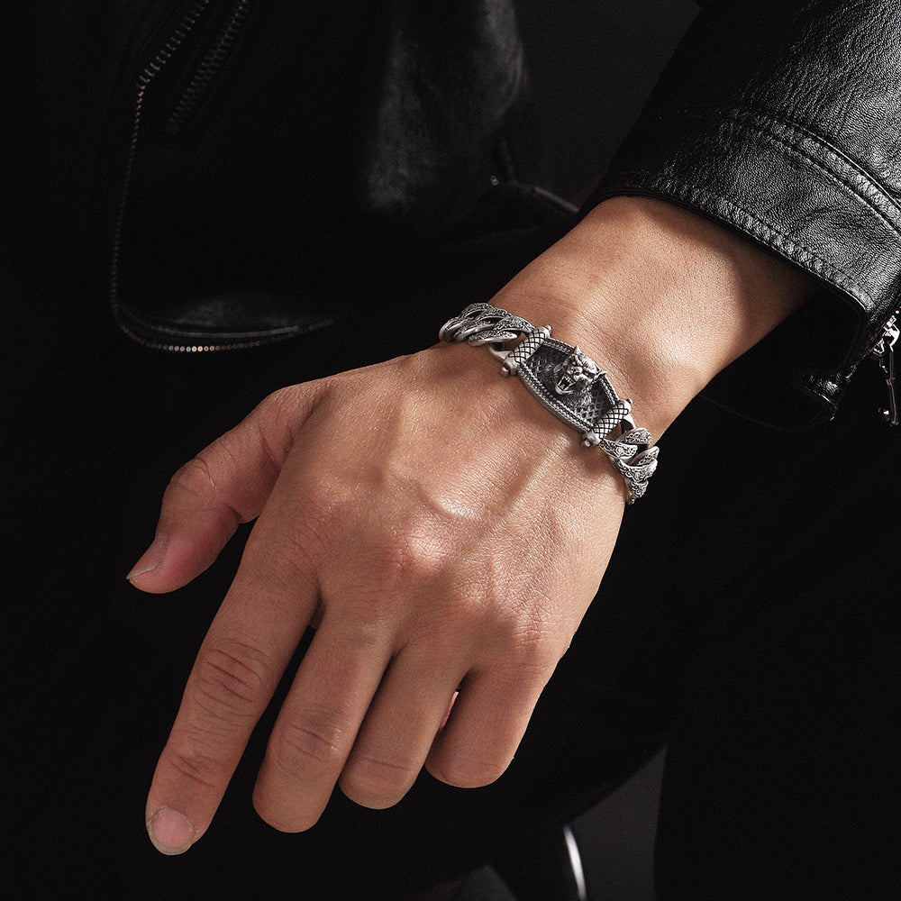 Lion Sterling Silver Bracelets