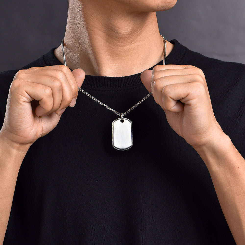Simple Tag Sterling Silver Pendants