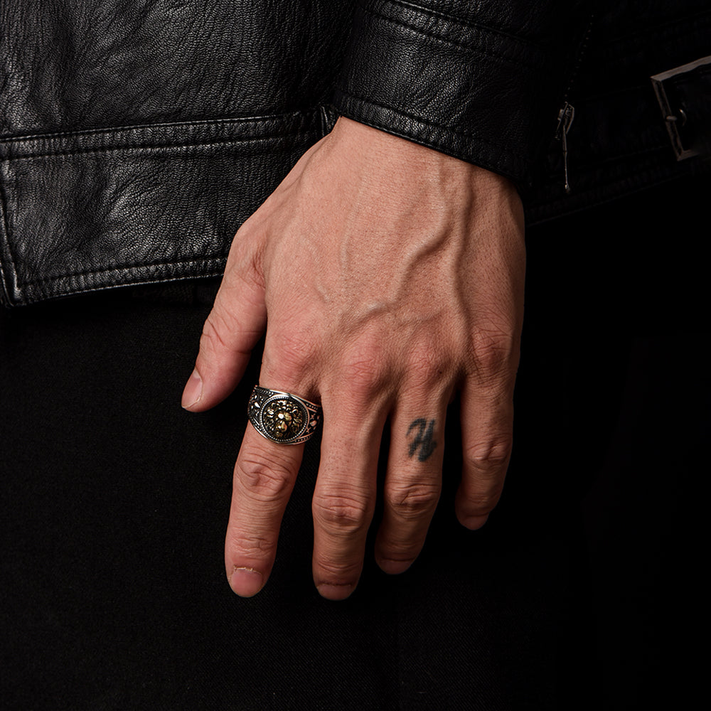 Vintage Lion Sterling Silver Rings