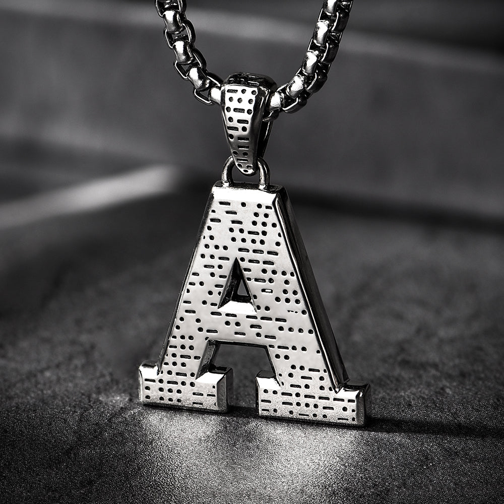 Sterling Silver High Street Hip Hop Character Letter Pendants