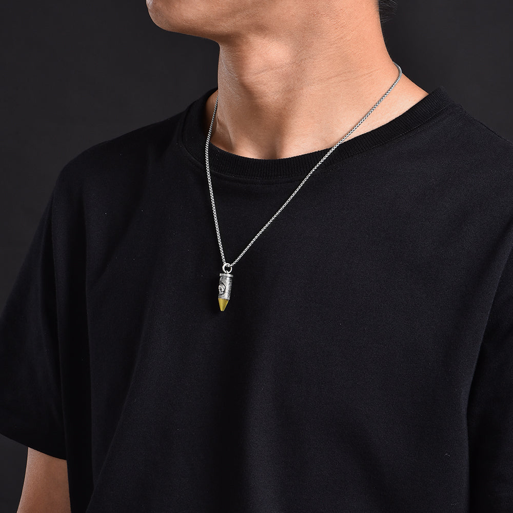 Skull Bullet Sterling Silver Pendants