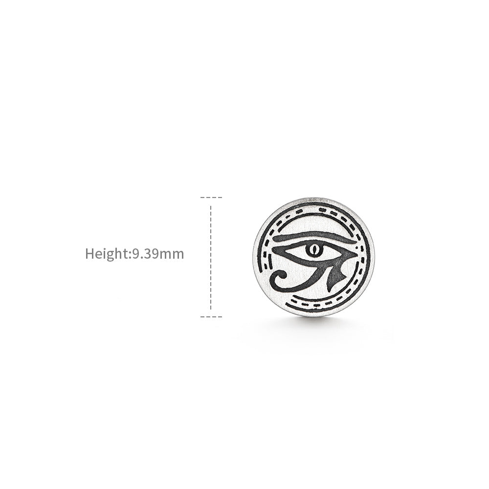Eye Of Horus Sterling Silver Stud Earrings