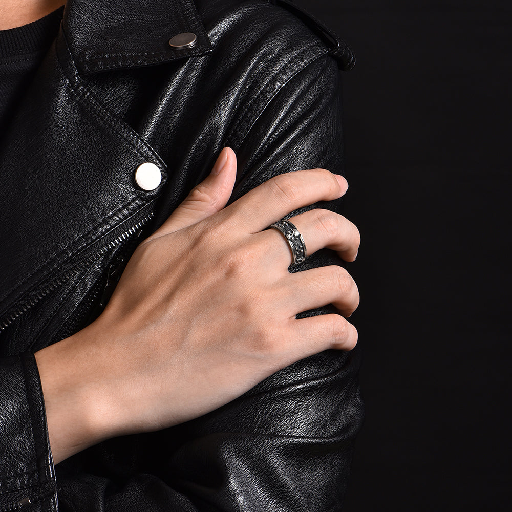 Vintage Hip Hop Skull Sterling Silver Rings