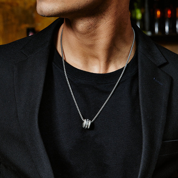 IDEAGEMER Sterling Silver Skull Necklace Pendants