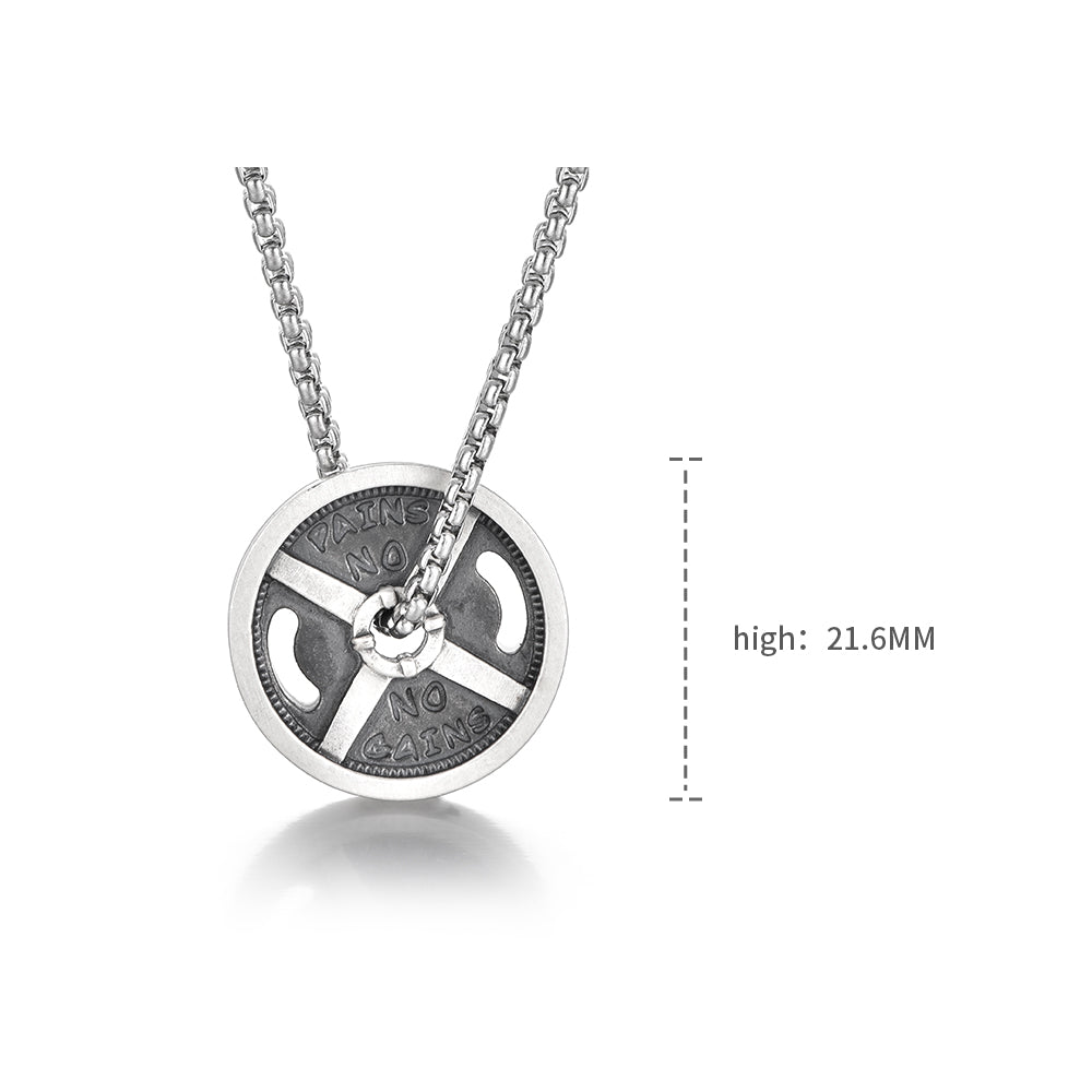 Vintage Barbell Sterling Silver Pendants