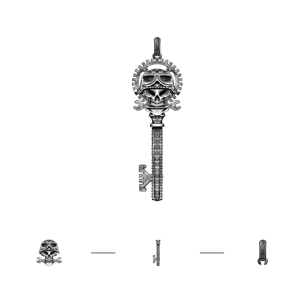 Skull Sterling Silver Vintage Pendants