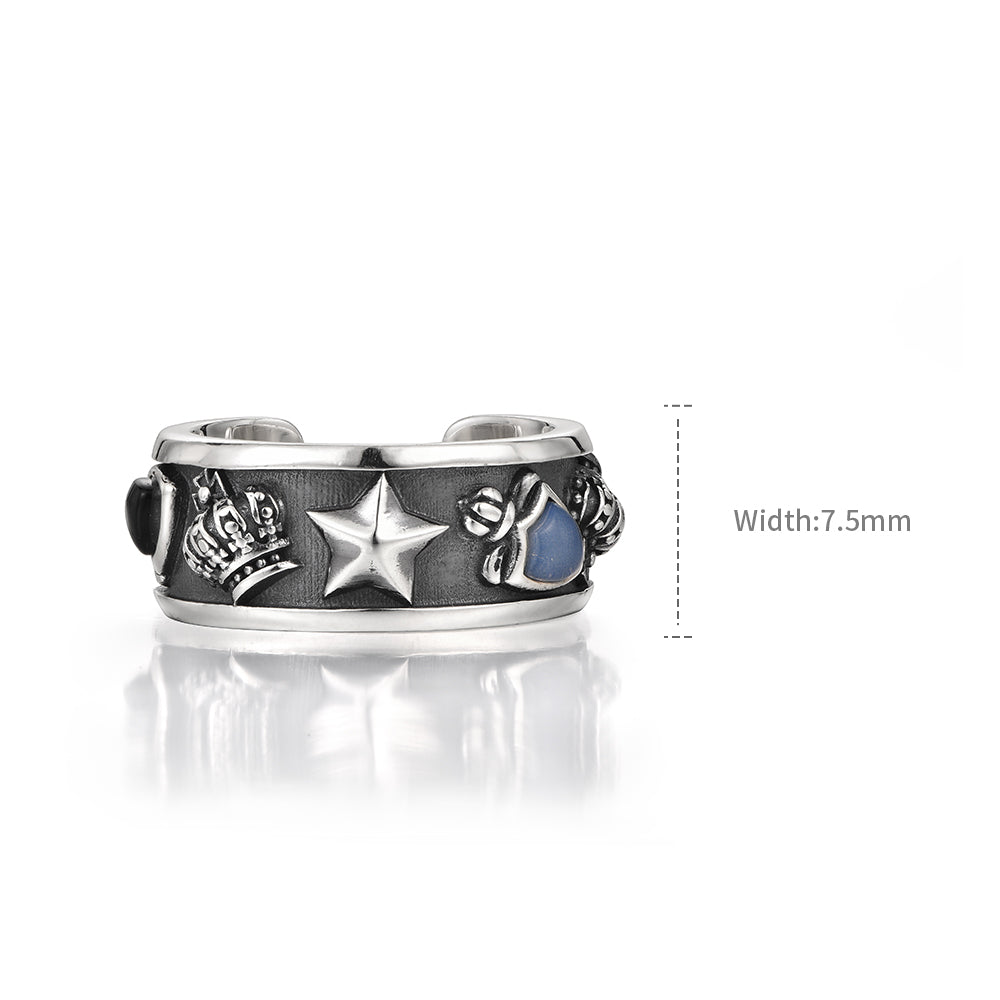 Sterling Silver Vintage Crown Rings