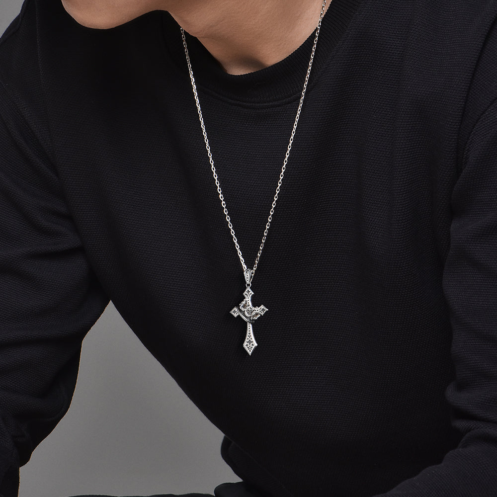 Crown Cross Sterling Silver High Street Pendants