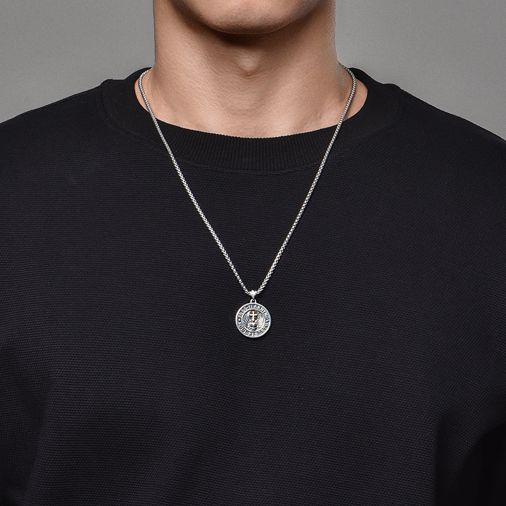 Skull Sterling Silver Vintage Cross Pendants