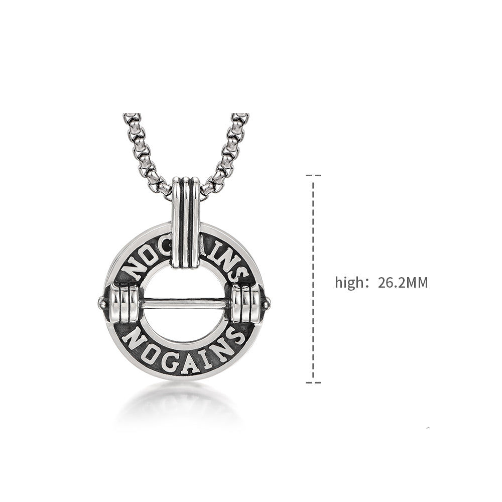 Barbell Sterling Silver Pendants