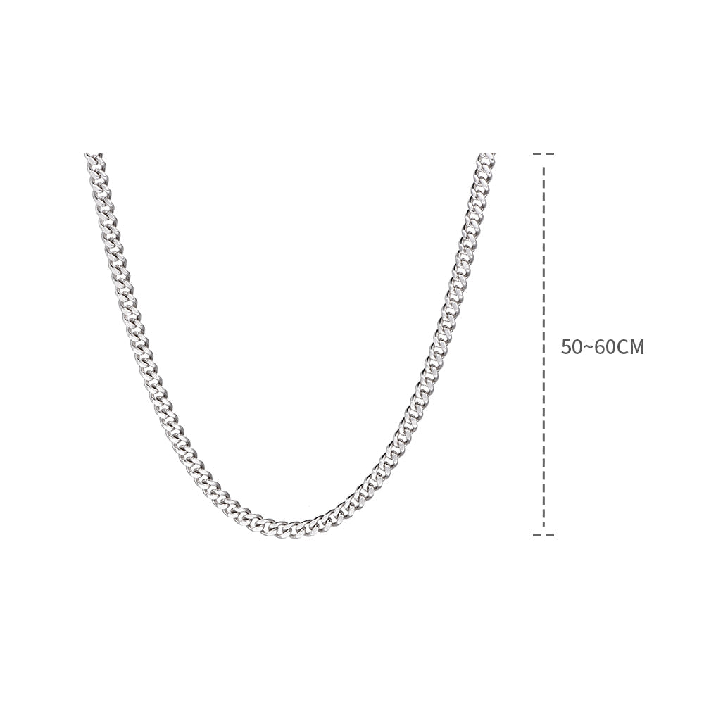 Sterling Silver Cuban Chains-8MM