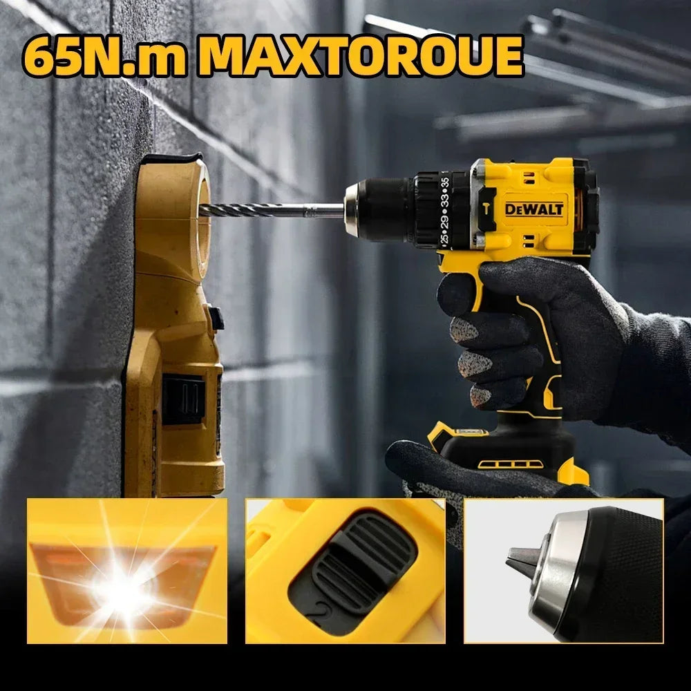 DEWALT DCD805 Brushless Impact Drill Cordless Electric Driver Multi-Function Hand Drill Variable Speed  Powerful Electric Tools