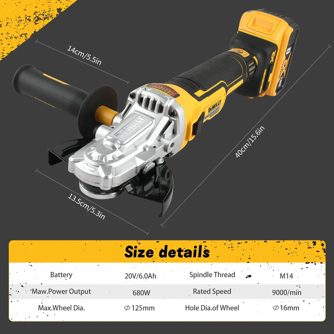 DeWalt DCG405NT/405FN Angle Grinder Brushless Handheld Grinding Machine Polishing Machine Brushless 18V Battery Cutting Machine