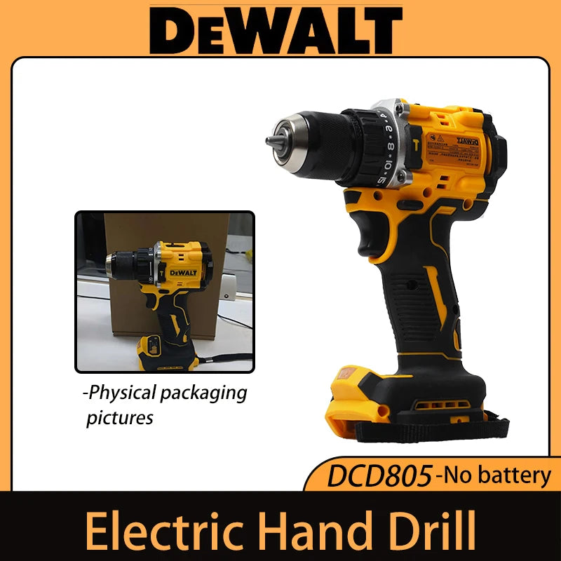 DEWALT DCD805 Brushless Impact Drill Cordless Electric Driver Multi-Function Hand Drill Variable Speed  Powerful Electric Tools