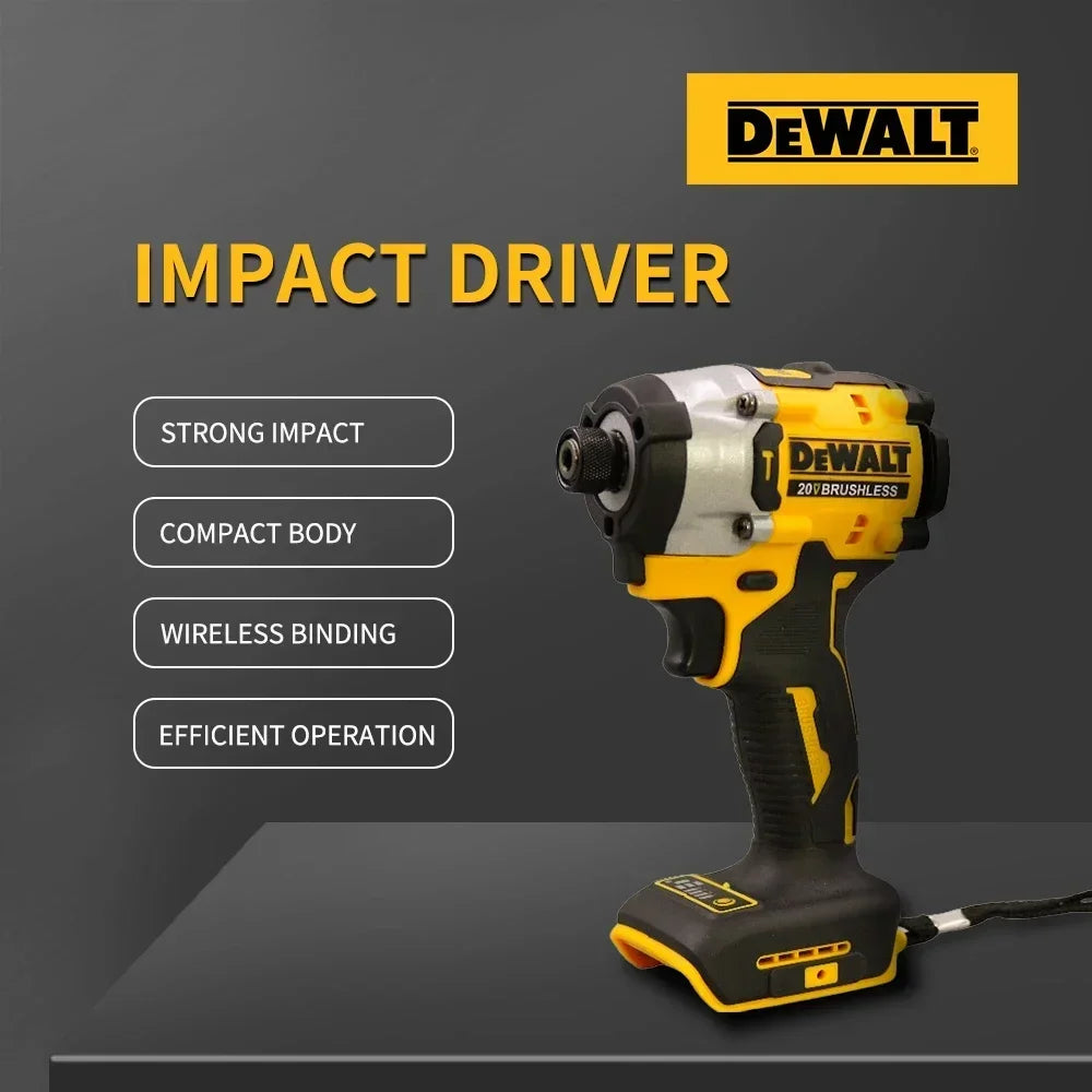 DEWALT DCF860 Kit Brushless Cordless Premium Impact Driver 282NM 20V Power Tools Without Battery  woodworking tools  drill