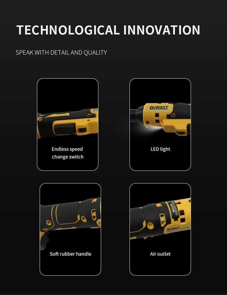 Dewalt DCF512 1/2 Inch Brushless Electric Ratchet Wrench 3/8In Cordless Variable Speed Power Wrench Impact Driver 20V Power Tool