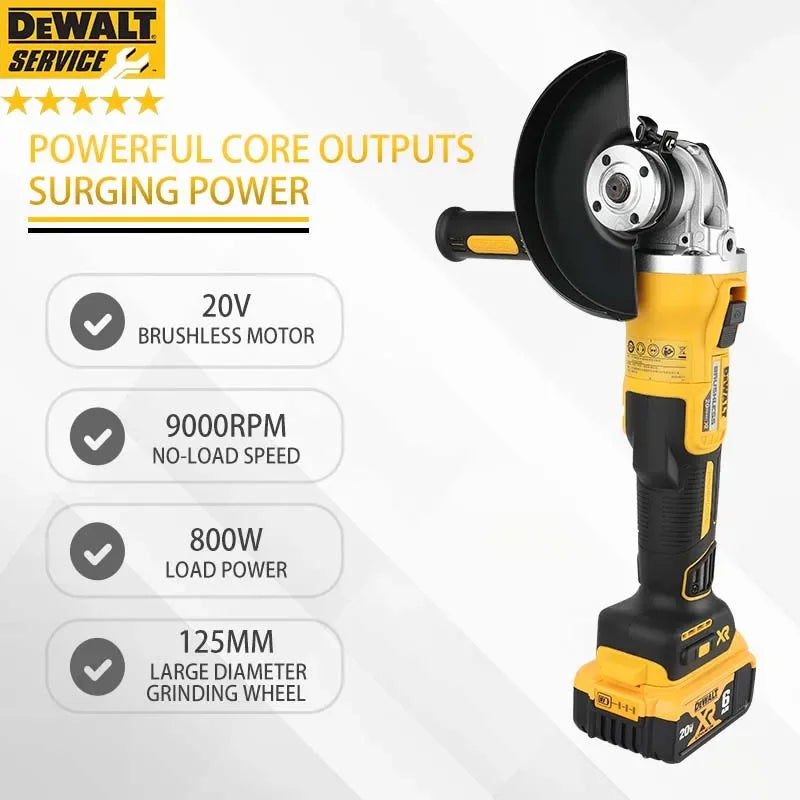 DeWalt DCG405NT/405FN Angle Grinder Brushless Handheld Grinding Machine Polishing Machine Brushless 18V Battery Cutting Machine