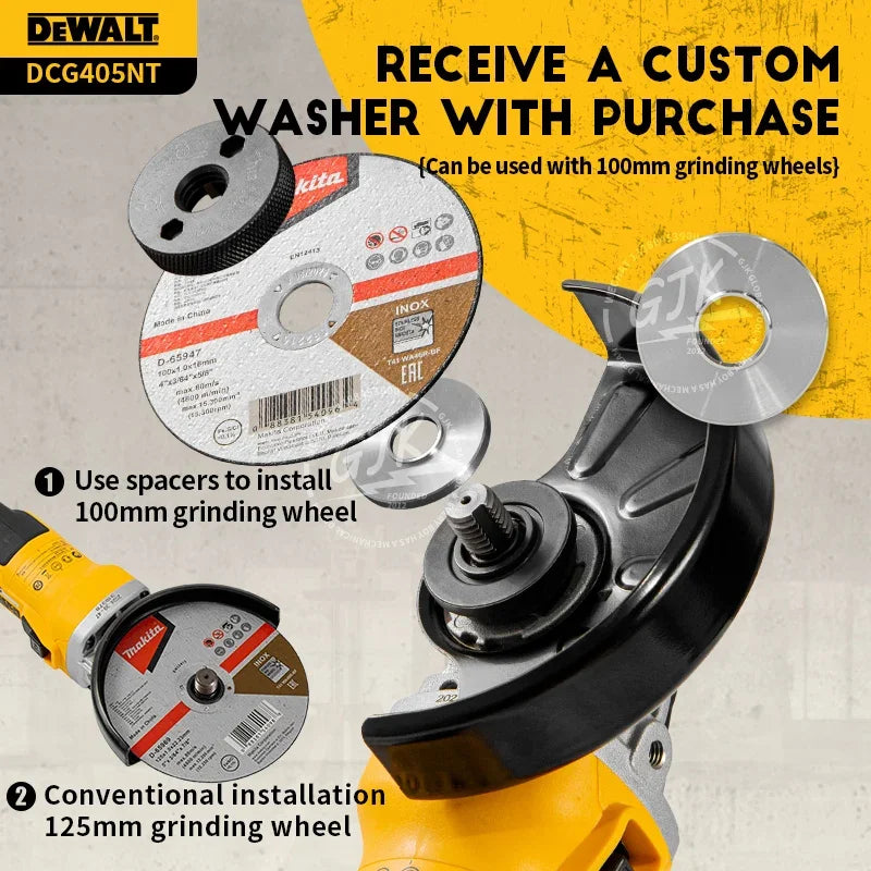 DeWALT DCG409 20V 125mm Brushless FLEXVOLT ADVANTAGE Angle Grinder with Slide Switch Impact Polisher utting Machine rotary tool