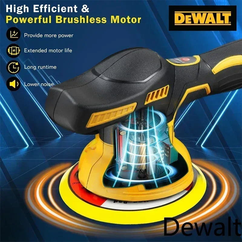 Dewalt 8 Gears Digital Display Cordless Car Polisher Electric Polisher Auto Car Waxing Polishing Machine For Dewalt 20V Battery