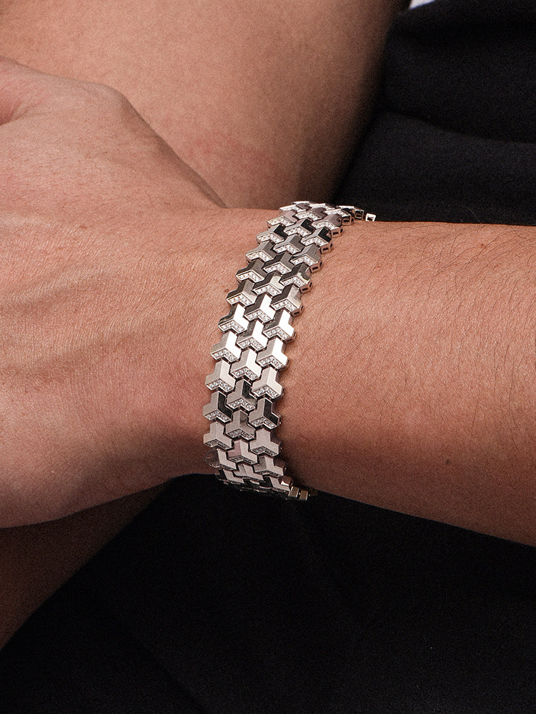 18K Gold Diamond Jewelry Custom Armor Bracelets