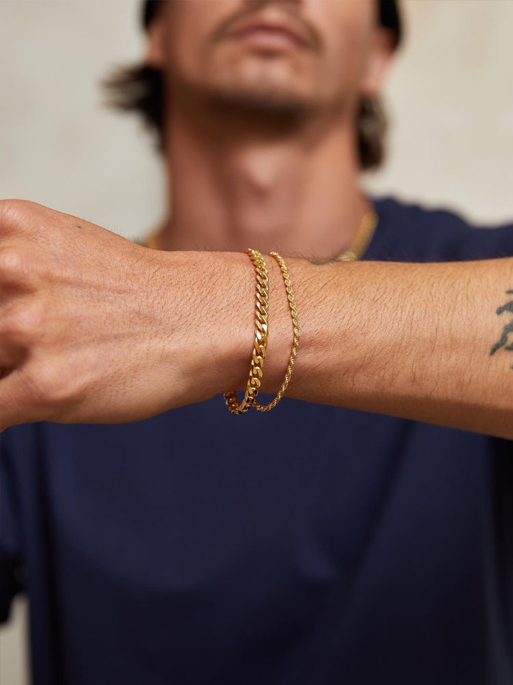 Sterling Silver Gold Plated Fashion Twist Bracelets