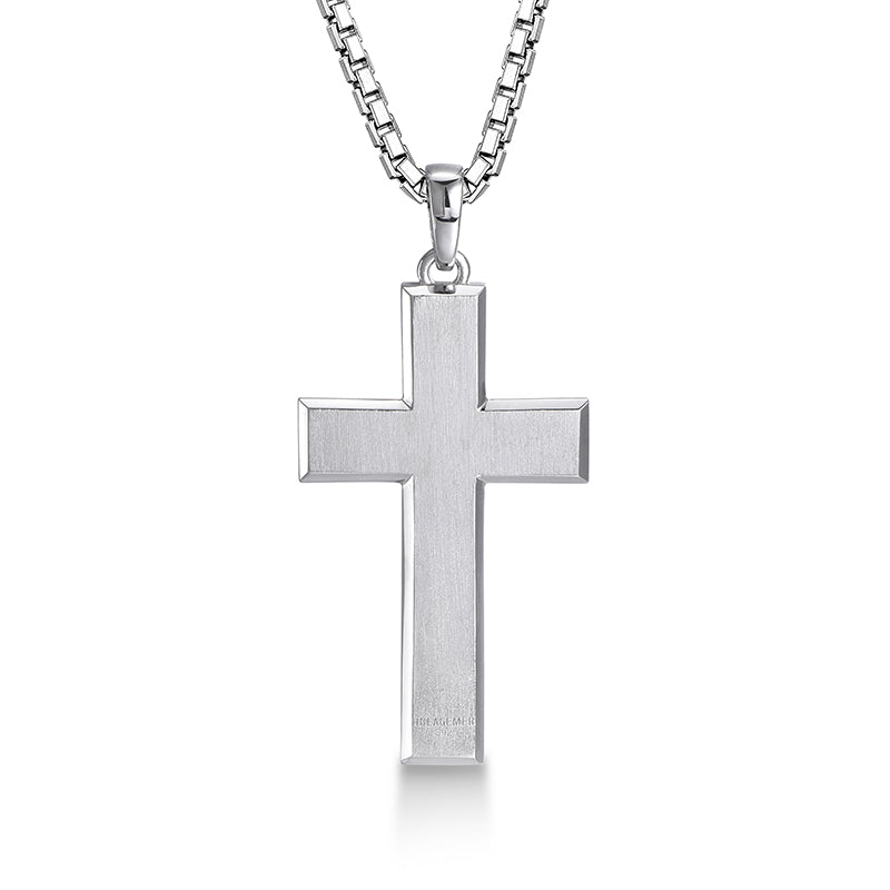 IDEAGEMER Sterling Silver Cross Necklace Simple Pendants